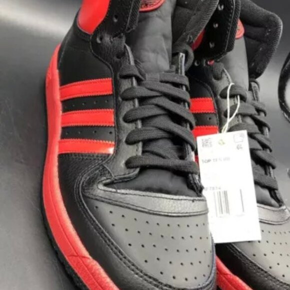 Adidas Originals TOP TEN Size 8 Mens RB IF7814 BLACK/BETTER SCARLET Shoes - Picture 7 of 9